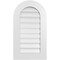 Ekena Millwork Round Top Surface Mount PVC Gable Vent: Functional, w/ 3-1/2"W x 1"P Standard Frame, 18"W x 32"H GVPRT18X3201SF - alternate 1